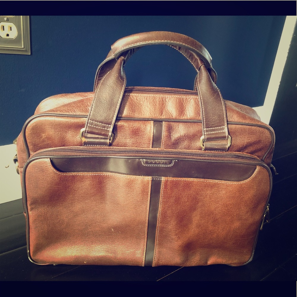 Fossil leather computer and work bag